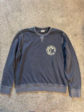 Faherty Navy Crewneck Sweatshirt